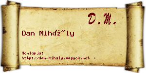 Dan Mihály névjegykártya
