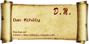 Dan Mihály névjegykártya